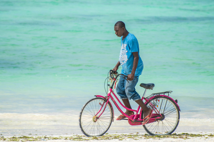 On the beach in Zanzibar